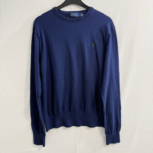 Polo Ralph Lauren Sweater Men Size Large Navy - Picture 1 of 8